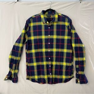 J.CREW Oxford Men’s Long Sleeve Button Down, Plaid, 100% Cotton, Size XLT